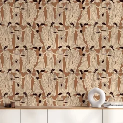 Papier peint intissé terracotta 192 x 270 cm Déesse - Edito