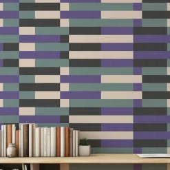 Papier peint intissé violet 192x270 cm Bauhaus - Edito