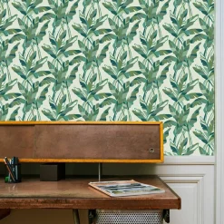 Papier peint vert Banana Raccordable - Edito