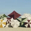 Parasol carré bordeaux 240x240x248cm Terrazza - HAY