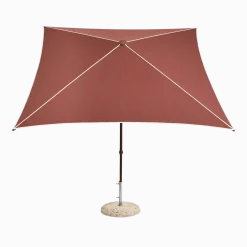 Parasol carré bordeaux 240x240x248cm Terrazza - HAY