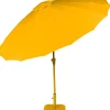 Parasol en acier et polyester jaune soleil 250x235cm Sunshine - Zuiver