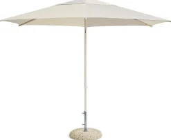Parasol hexagonal blanc et gris clair 300x300x240cm Terrazza - HAY