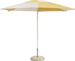 Parasol hexagonal blanc et jaune 300x300x240cm Terrazza - HAY