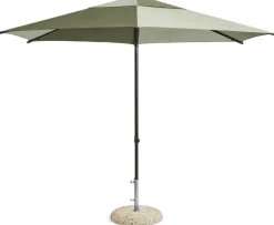 Parasol hexagonal vert et vert foncé 300x300x240cm Terrazza - HAY