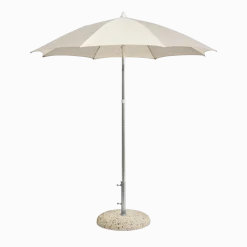 Parasol octogonal blanc cassé et gris 200x200x223cm Terrazza - HAY
