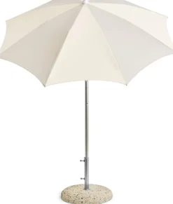 Parasol octogonal blanc cassé et gris 200x200x223cm Terrazza - HAY