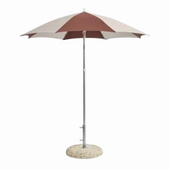 Parasol octogonal blanc et bordeaux 200x200x223cm Terrazza - HAY