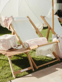 Parasol rond en tissu blanc antique The Premium - Business & Pleasure