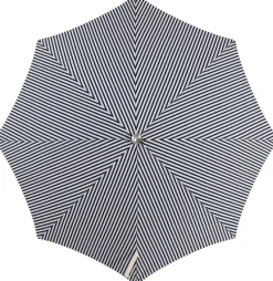 Parasol rond en tissu à rayures bleu marine Laurens Stripe The Premium - Business & Pleasure
