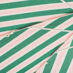 Parasol rond en tissu rayé vert et rose Bistro 200cm Amalfi - Business & Pleasure