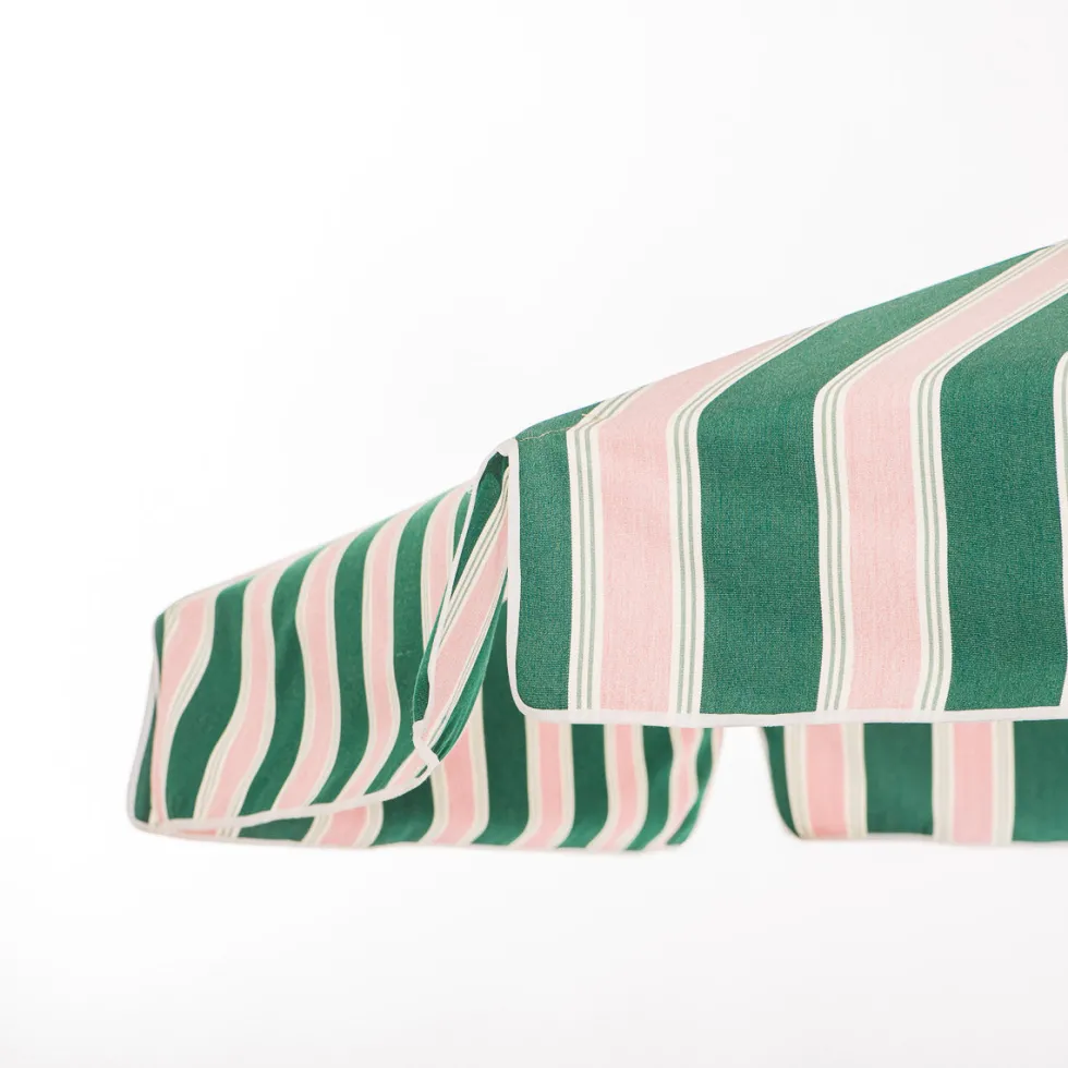 Parasol rond en tissu rayé vert et rose Bistro 200cm Amalfi - Business & Pleasure