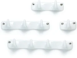 Patère 1 crochet en porcelaine blanche 6 × 3cm - Merigous