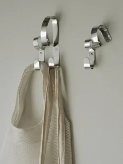Patère en fer argenté 5,5x12,5x4cm Ribbon - Broste Copenhagen