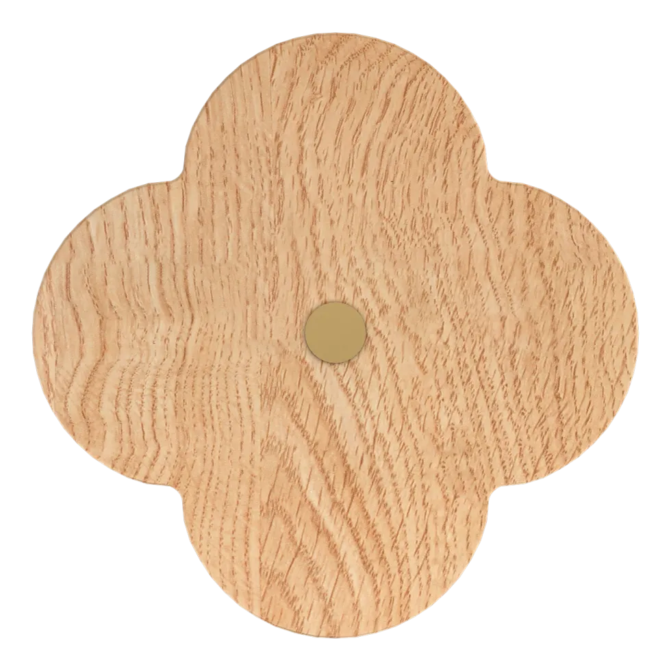 Patère en frêne naturel 10 x 5,7 cm Andrée - Hartô