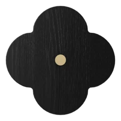 Patère en frêne teinté noir 10 x 5,7 cm Andrée - Hartô