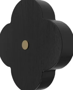 Patère en frêne teinté noir 7 x 7 x 4,3 cm Andrée - Hartô