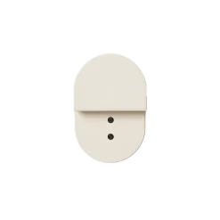 Patère murale en acier laqué blanc ivoire 10 x 16 x 4 cm - Nobodinoz