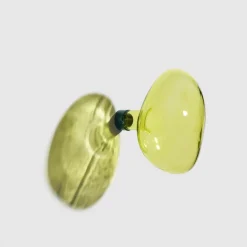 Patère murale en verre citron vert 15cm Bubble - Petite friture