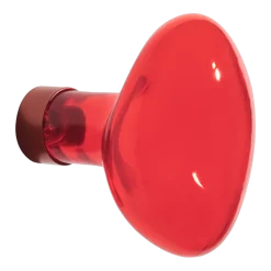 Patère murale en verre vermillon 9cm Bubble - Petite friture