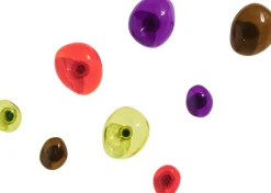 Patère murale en verre vermillon 15cm Bubble - Petite friture