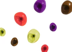 Patère murale en verre violet 9cm Bubble - Petite friture