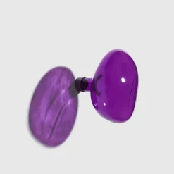 Patère murale en verre violet 15cm Bubble - Petite friture