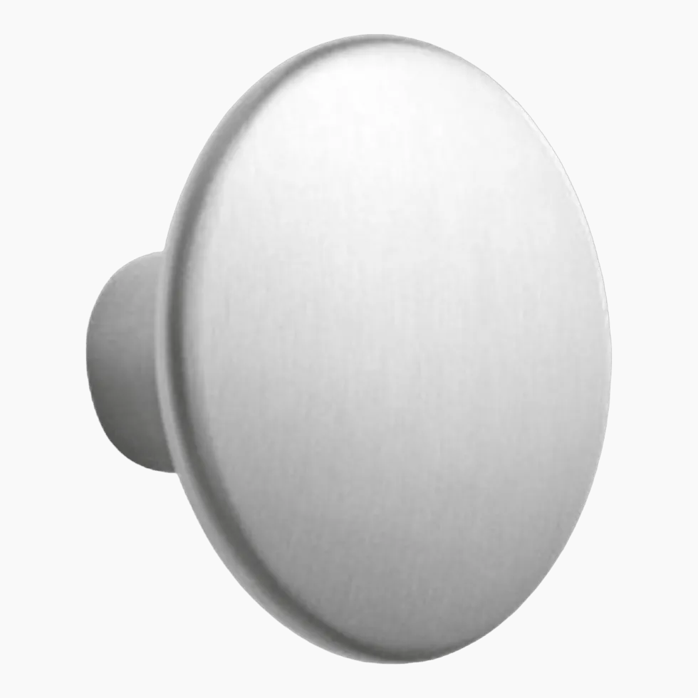 Patère ronde en aluminium gris 5 cm Dots - Muuto