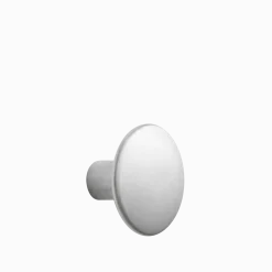 Patère ronde en aluminium gris 3,9 cm Dots - Muuto