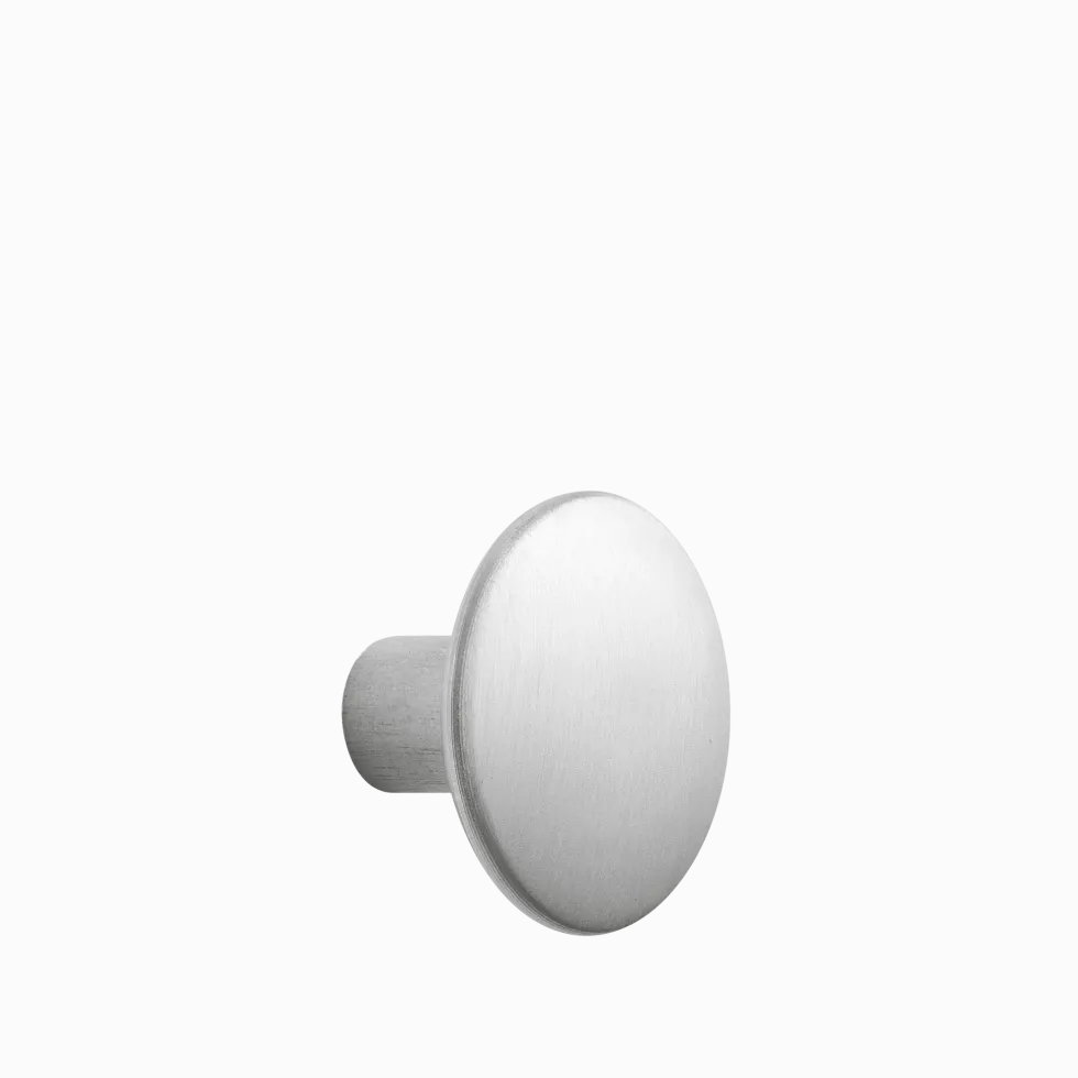 Patère ronde en aluminium gris 3,9 cm Dots - Muuto