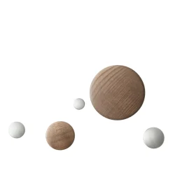 Patère ronde en aluminium gris 2,7 cm Dots - Muuto
