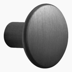 Patère ronde en aluminium noir 2,7 cm The Dots - Muuto