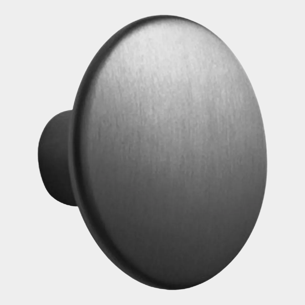 Patère ronde en aluminium noir 5 cm The Dots - Muuto