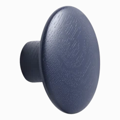 Patère ronde en bois bleu foncé 9 cm The Dots - Muuto