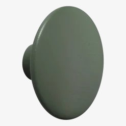 Patère ronde en bois vert mousse 13 cm The Dots - Muuto
