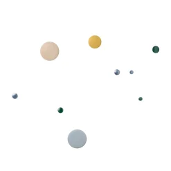 Patère ronde en céramique bleu clair 13cm Dots - Muuto