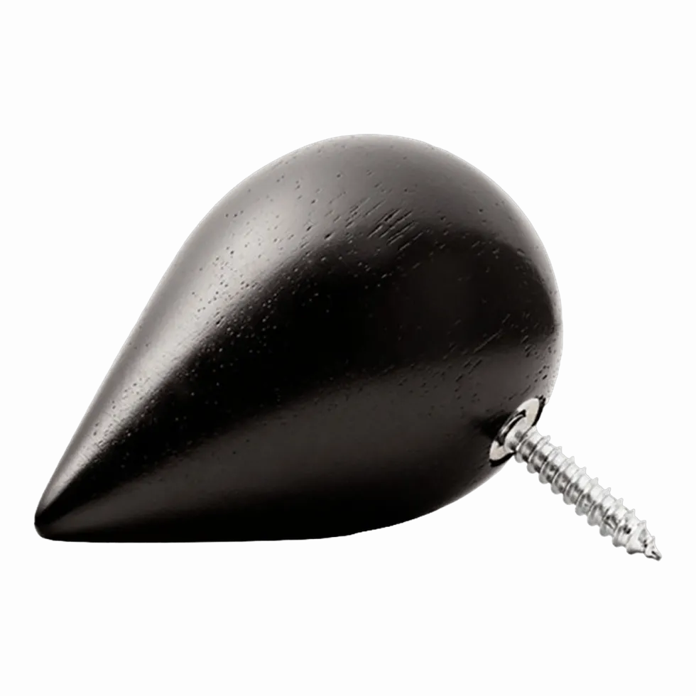 2 Patères en bois noires L Dropit noir - Normann Copenhagen