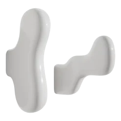 2 Patères en céramique blanche Klump - Petite friture
