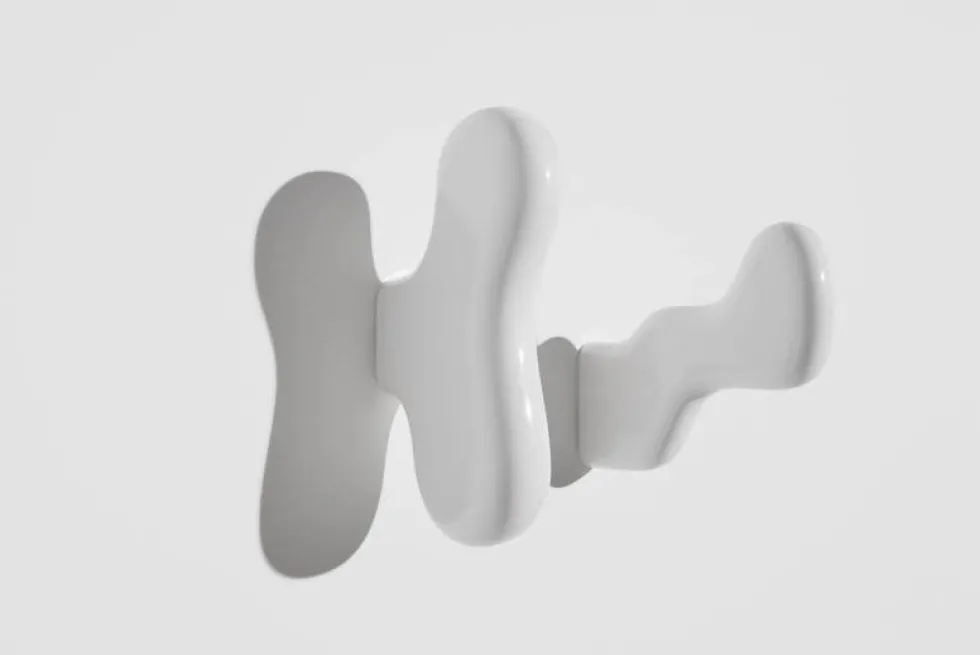 2 Patères en céramique blanche Klump - Petite friture