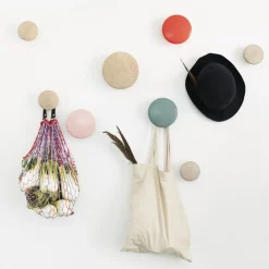 5 Patères rondes en aluminium bronze 5 cm The Dots - Muuto