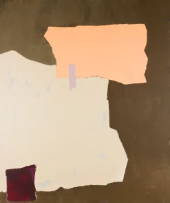 Peinture abstraite moutarde 100 x 120 cm - HKliving