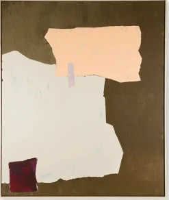 Peinture abstraite moutarde 100 x 120 cm - HKliving