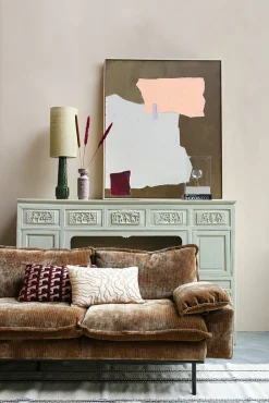 Peinture abstraite moutarde 100 x 120 cm - HKliving