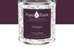 Peinture végétale velouté Aubergine 0,5L - Pure & Paint