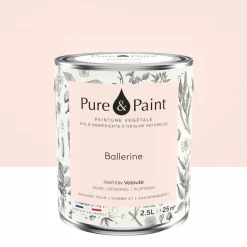 Peinture végétale velouté Ballerine 2,5L - Pure & Paint