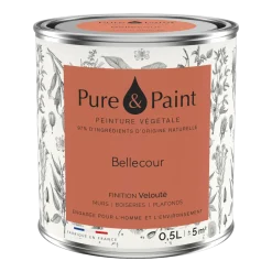 Peinture végétale velouté Bellecour 0,5L - Pure & Paint