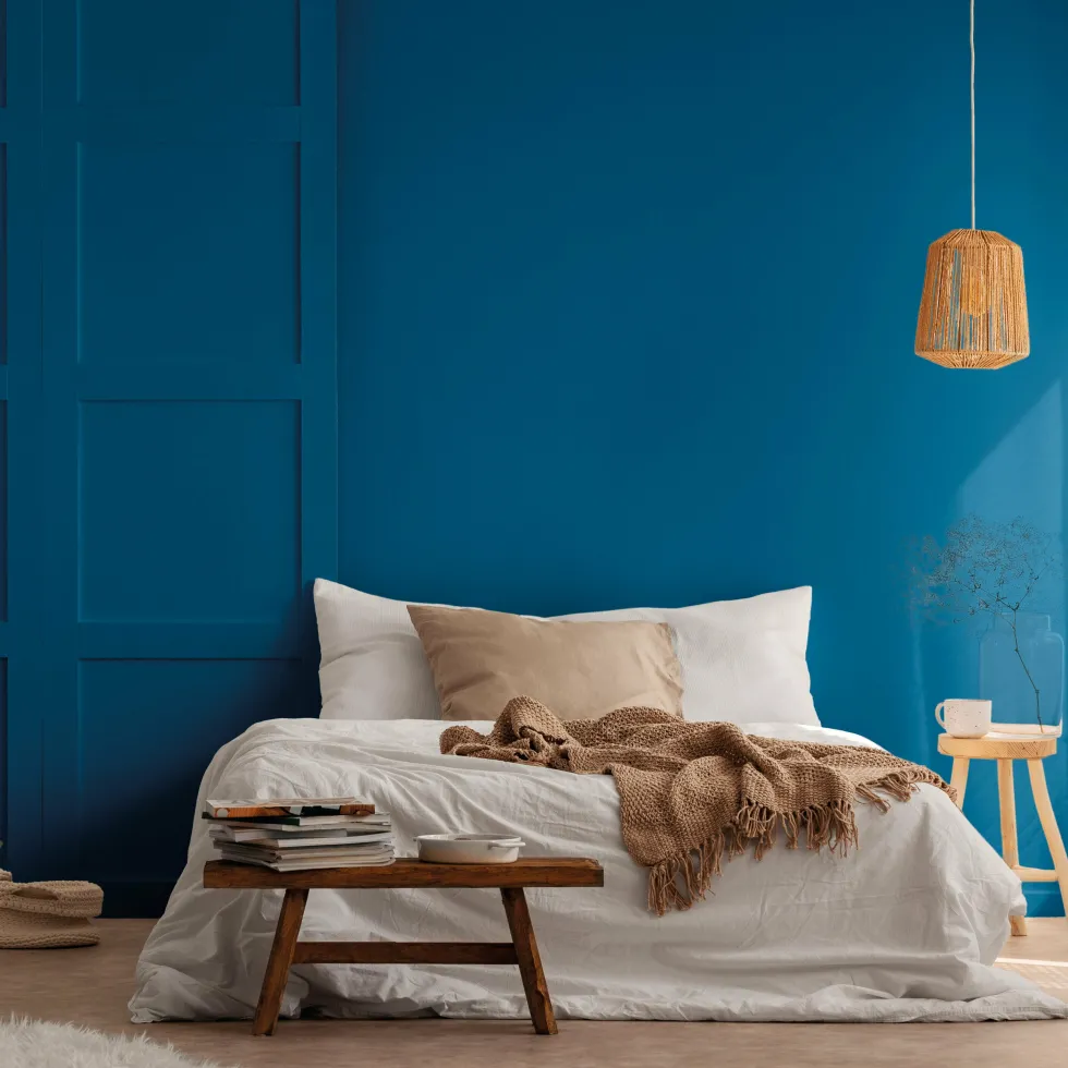 Peinture végétale velouté Bleu de Suède 0,5L - Pure & Paint
