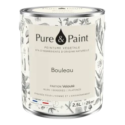 Peinture végétale velouté Bouleau 2,5L - Pure & Paint