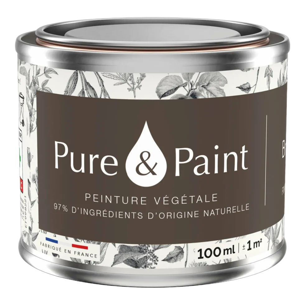 Peinture végétale velouté Brun ours 100ML - Pure & Paint