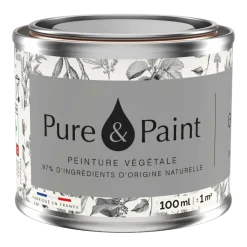 Peinture végétale velouté Gris fumé 100ML - Pure & Paint